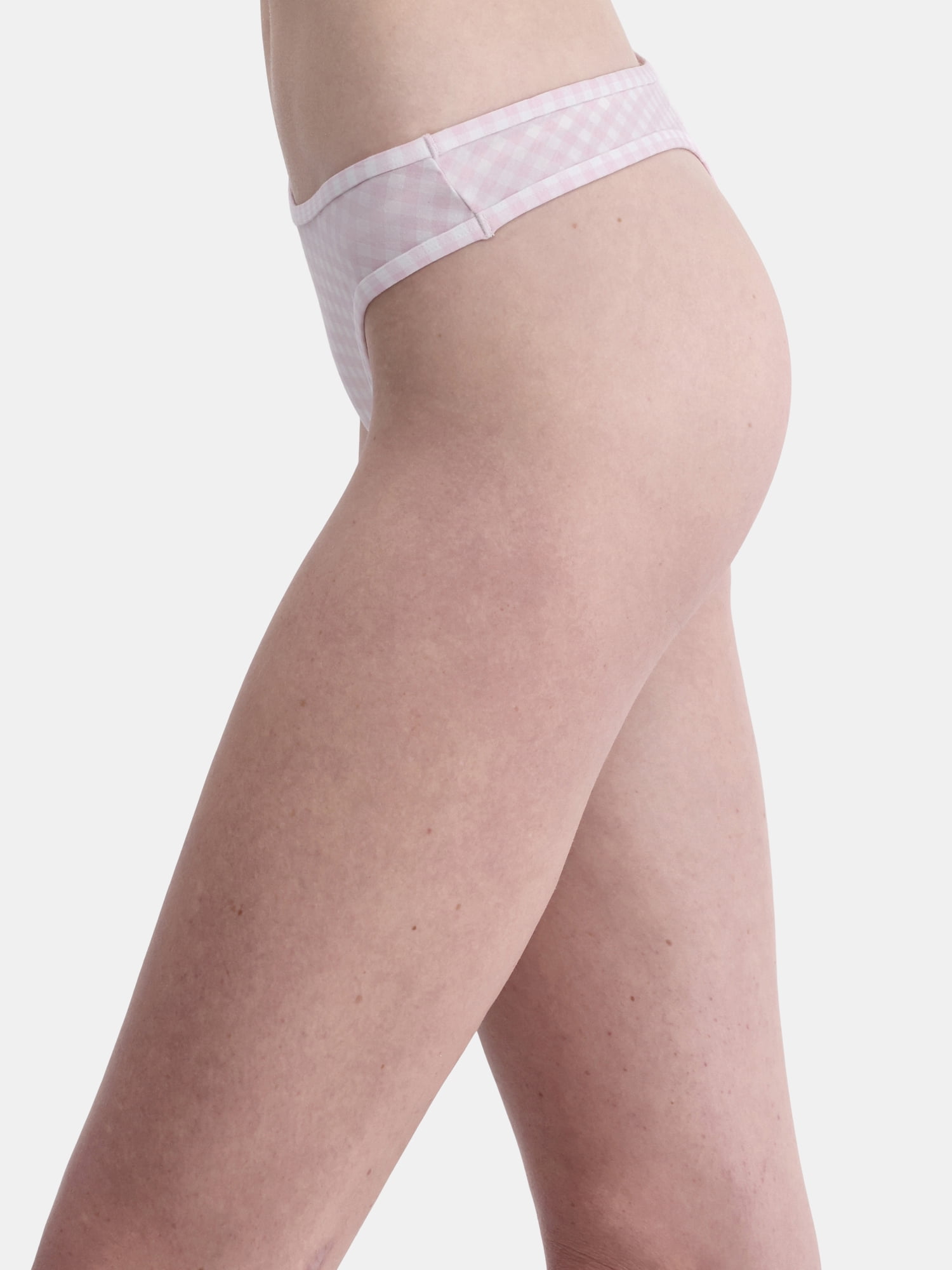 (3 pack) No Boundaries Cotton Thong Panty, Women’s and Women’s Plus, Sizes S-XXXL