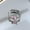 Silver Single Pink Zirconium, variant on Adjustable Heart-Shaped Zircon Ring For Women: Copper Material With Pink Zirconium In Silver Finish