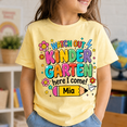 thumbnail image 5 of Back To School Shirt, Custom Kindergarten Name Tee, Watch Out Kindergarten Outfit, First Day Of School Gift, Classroom Shirt, 5 of 10
