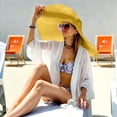 thumbnail image 3 of Women's Large Sun Hat Beach Anti UV Sun Cap Wide Brim Casual Summer Outdoor Wear, 3 of 8