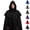 Black, variant on Fancifize Medieval Hooded Cloak for Men Halloween Renaissance Costume Gothic Wizard Shawl Scarf,Black