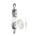 thumbnail image 6 of Block and Tackle Pulley System Rope Pulley Hoist with Lifting Power Breaking Strength He ma1601, 6 of 7