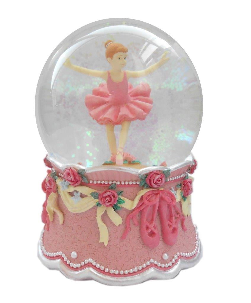 Elegantoss 100 MM Ballerina.Dancing Ballet Girl Music Water Globe with Inside Figurine Rotating