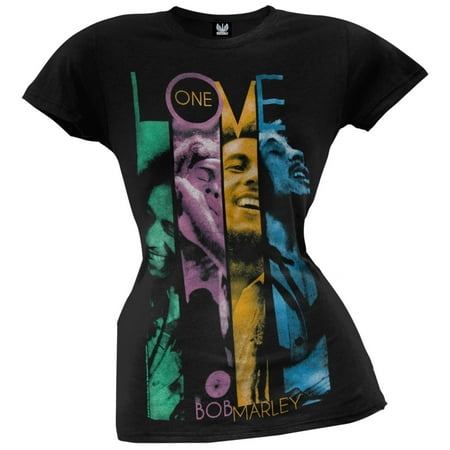 Junior Faces - Bob Marley - One Love Faces Juniors T-Shirt