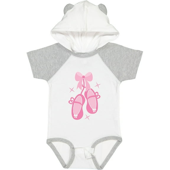 Inktastic Ballerina Pink Ballet Slippers Girls Baby Bodysuit