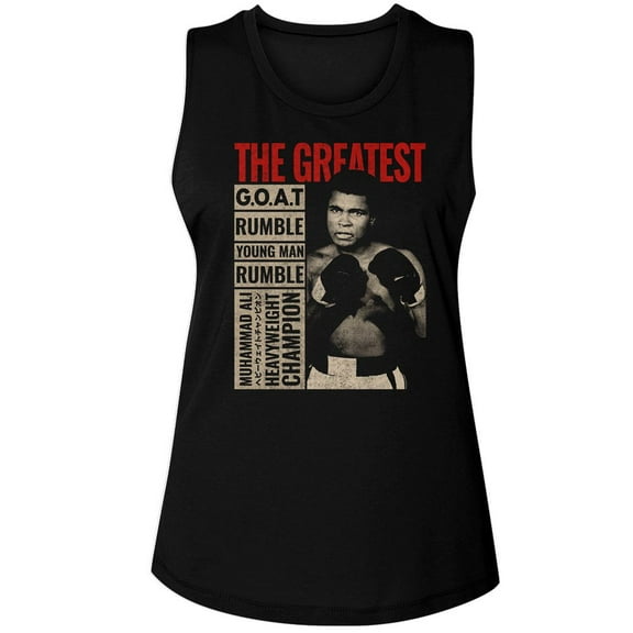 Muhammad Ali The Greatest Boxes Black Women's Muscle Tank Top T-Shirt