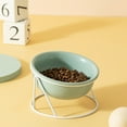 thumbnail image 5 of GadgetVLot Ceramic Cat Food Bowl Kitty Bowl Tilted Raised Cat Water Bowl Pet Supplies Slanted Elevated Cat Bowl, 5 of 12