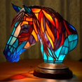 thumbnail image 4 of Animal Table Lamp Stained Glass Stained Night Light Retro Desk Lamps Xmas Gift 2024, 4 of 5