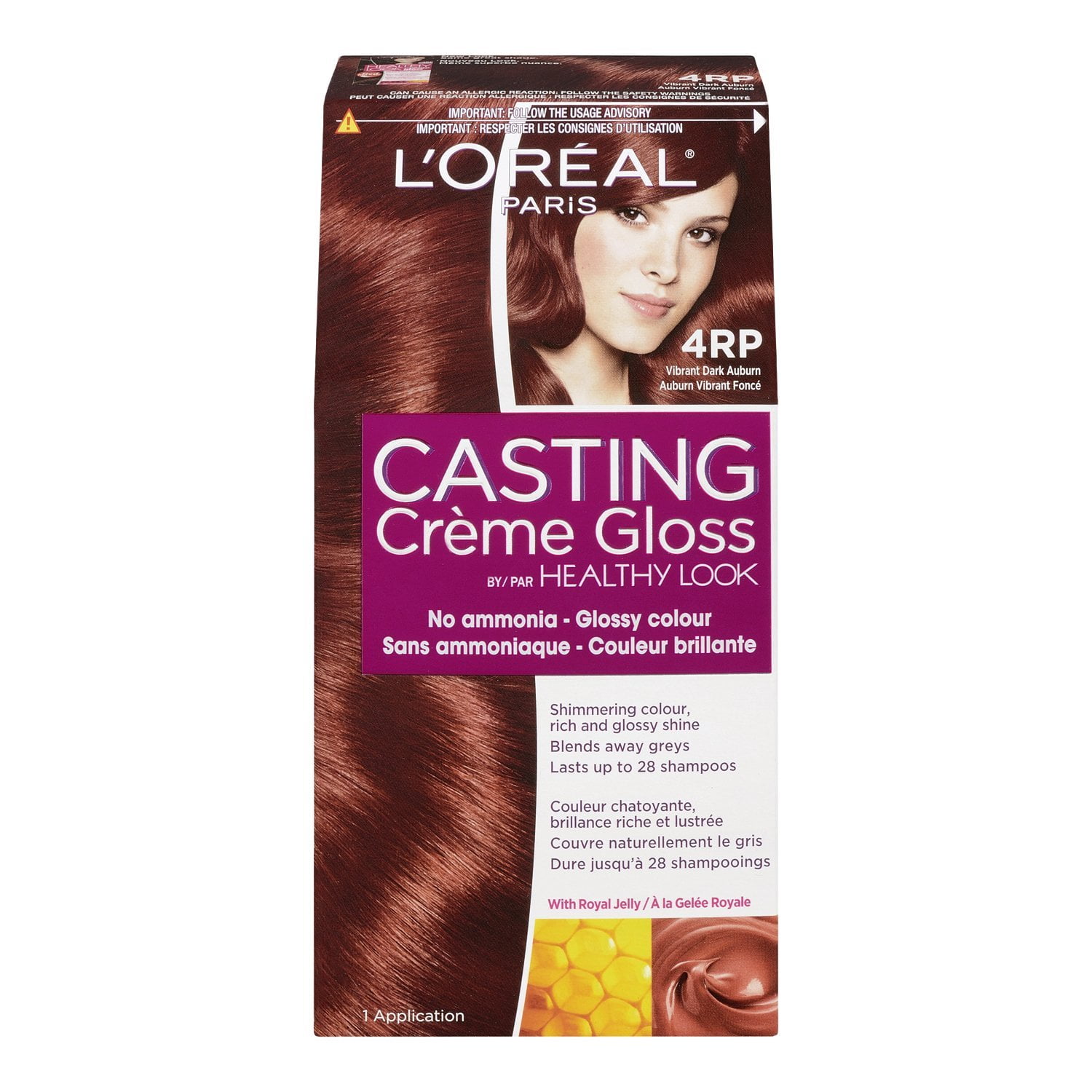 L'Oreal Healthy Look Gloss Hair Color, 4RR Vibrant Dark Auburn, Cherry - Walmart.com