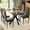 Black2, variant on 47.24 Inch Rectangle Glass Dining Set for 4, 5-Piece Modern Tempered Glass Table + 4 White Leather-Like Chairs (Silver + White) - 500 LBS Capacity
