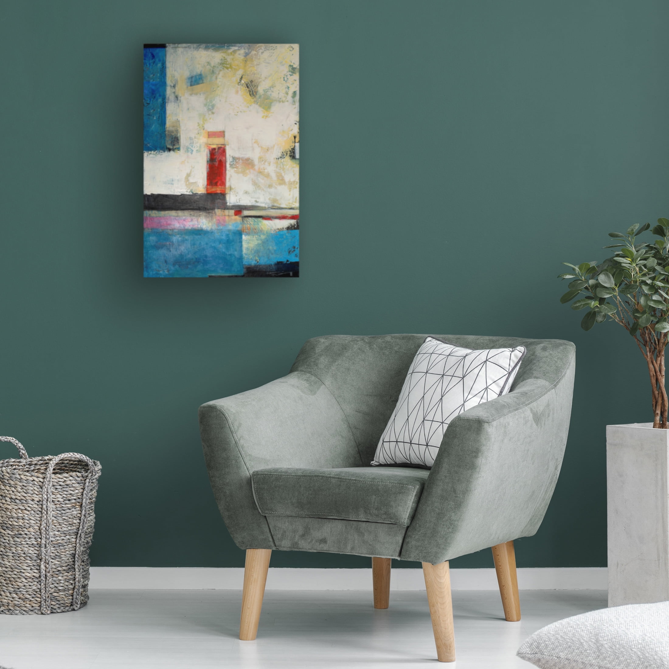 Canvas Wall Art - Tim Nyberg 'At The Pool' Wall Art for Living Room, Bedroom, or Office Décor by Trademark Fine Art - 12 x 19 Inches