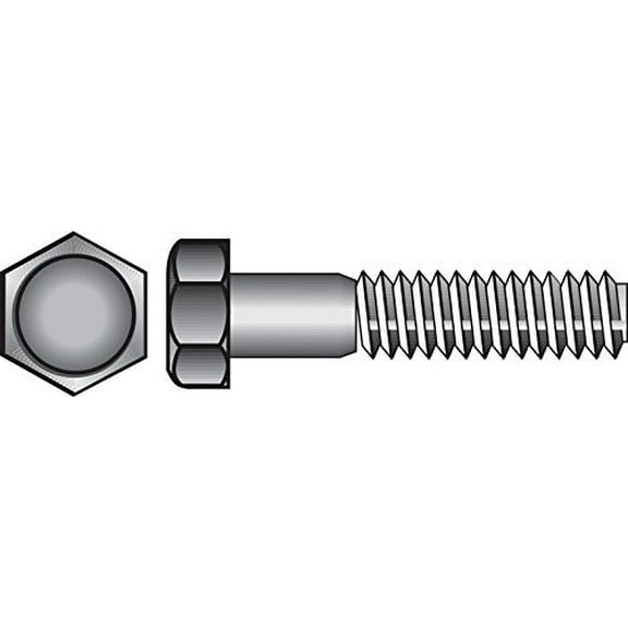 Hillman 1/4 in. Dia. x 2 in. L Zinc Plated Steel Hex Bolt 100 pk