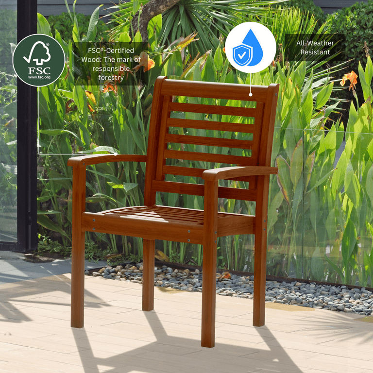 Amazonia Brooks 9-Piece Eucalyptus Extendable Rectangular Patio