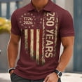thumbnail image 3 of 250 Anniversary USA Shirt, Short Sleeves Patriotic Shirts for Men, USA Graphic 4th of July Shirt for Men, 3 of 5