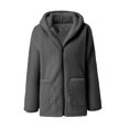 thumbnail image 7 of WTOBBY Women's Oversized Zip Up Hoodie with Fleece Lining, Long Sleeve Pullover Sweatshirt for Fall, Casual and Comfortable Jacket Style,Dark Gray S, 7 of 7