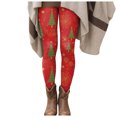 thumbnail image 6 of Dmsael Womens Christmas Joggers Christmas Leggings for Women High Waisted Tummy Control Printed Soft Stretchy Workout Yoga Pants Watermelon Red,S, 6 of 6