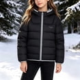 thumbnail image 2 of Fesfesfes Kids Unisex Hooded Puffer Jacket Full Zip Winter Warm Quilted Coat with Contrast Zipper and Pockets for Toddler Boys Girls Ages 1-10 Years, 2 of 9