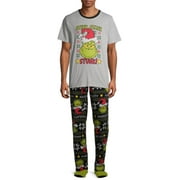 Dr. Seuss Men's Grinch 3-Piece Pajama Set with Socks