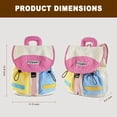 thumbnail image 4 of URSOFINE Color Block Drawstring Backpack Lightweight Large Capacity Casual Daypack, 4 of 8