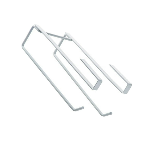 FELTECHELECTR 1Pack White Rectangular Iron Paper Towel Holder for Bathroom Over-the-door and Under-the-shelf Hanging Storage