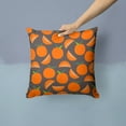 thumbnail image 2 of Carolines Treasures BB5142PW1414 Oranges on Gray Fabric Decorative Pillow  14Hx14W multicolor, 2 of 4