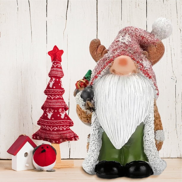 Adornos de resina para decoración de enanos, 2 piezas, estilo fantasía pequeño, decoración del hogar, regalo para adultos, detalles únicos para estantes, para dormitorio