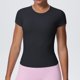 thumbnail image 4 of Camiseta de Yoga de Manga Corta para Mujeres con Cintura Slim Fit, Transpirable Deportes para Correr Gimnasio de Entrenamiento, 4 of 8