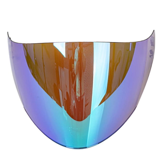 Visera para casco de motocicleta PC, visera protectora para casco de motocross para KYT GP Azul + Dorado