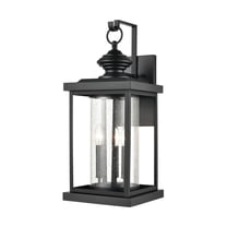 Atlas Lighting and Home 3-Light Rectangular Lantern Outdoor Wall Sconce - 23" - Matte Black