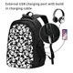 thumbnail image 2 of Balery Cute Panda (3) Mochila con carga USB para hombre y mujer - Mochila impermeable y antirrobo para laptop con puerto USB para viajes, trabajo, 2 of 7
