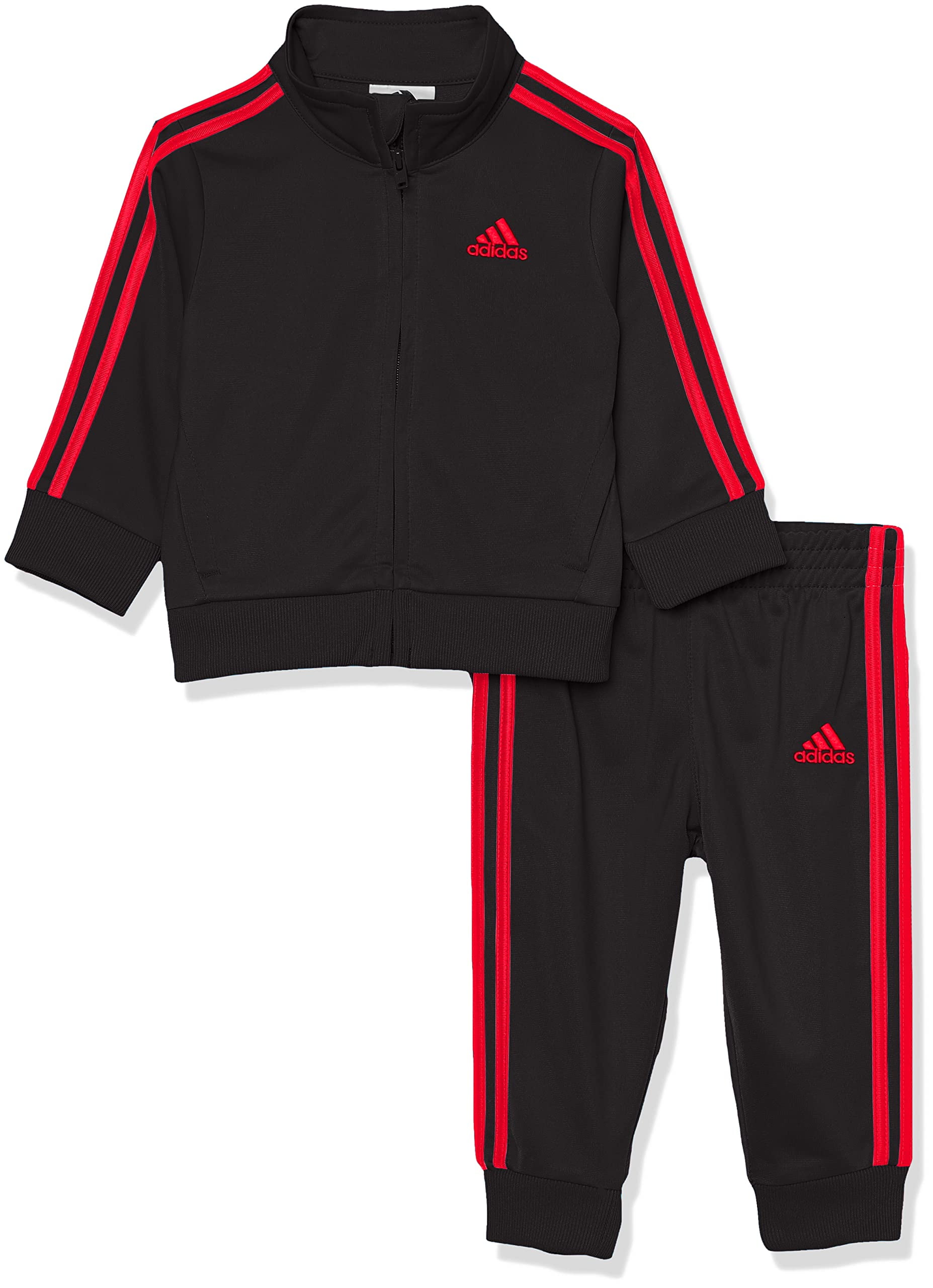 adidas Boys' 2 Piece Classic Tricot Track Set, Black with Scarlet, 2T -  Walmart.ca