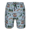 thumbnail image 3 of Salouo Camping Caravan Pattern Swim Trunks for Men,Men's Hawaiian Bathing Suit Swimsuits Quick Dry Swimming Board Shorts Beach Shorts with Pockets-X-Large, 3 of 6