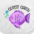 thumbnail image 4 of Inktastic Cutest Catch Cute Purple Fish Boys or Girls Baby Bib, 4 of 4