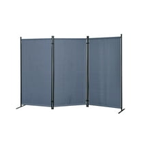 Proman Products Galaxy Indoor and Outdoor 3 Panel Room Divider, 71" Tall, Gray