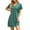 Green, variant on Busydd Womens Summer Dress V Neck Short Sleeve Spring Dresses Solid Color Comfy Casual Dress Trendy Mini T Shirt Dress Sundresses