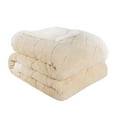 thumbnail image 2 of Superior Nuuk Fleece Reversible Lattice Blanket, Throw, Cream, 2 of 7