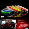 thumbnail image 2 of 1PC Reflective Tapes, 5 Colors Night Safety Reflective Warning Stickers, Adhesive Tape Waterproof Outdoor, Bicycle Rim Reflector Tape for Bike, Trailer, Motorcycle, 2 of 6