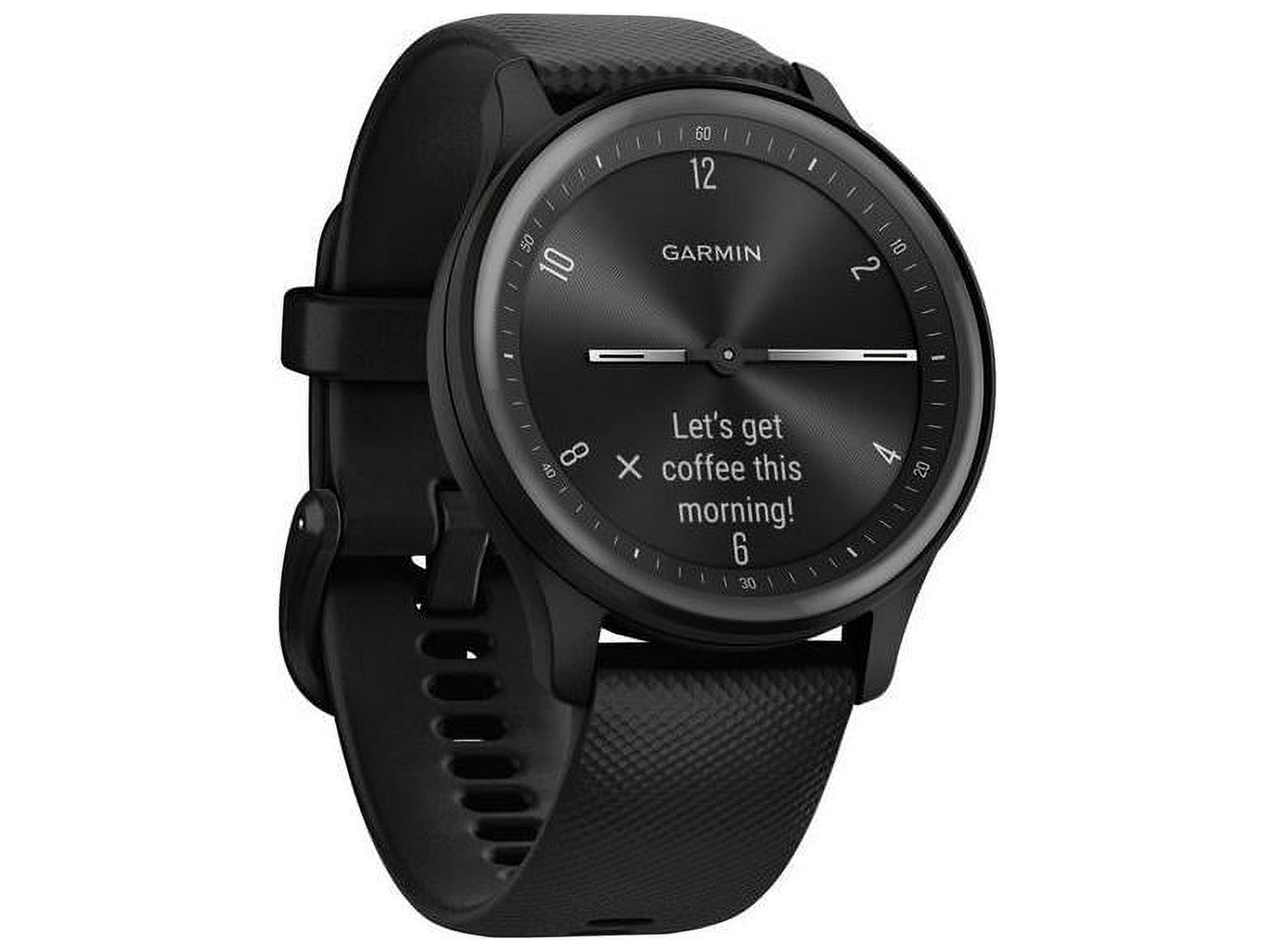 Garmin vivomove Sport 40mm Smart Watch, Black with Silicone Band  #010-02566-00 