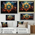 thumbnail image 4 of Designart "Teal Orange Buddhist Art Mandala euphony" Spiritual Floater Framed Canvas Art Print, 4 of 7