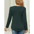 thumbnail image 2 of Yawrut Ladies Maternity ruffled Pleated Stretch Slim Comfortable long sleeve top, 2 of 6