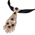 thumbnail image 1 of Hioecau Men Tie Holder Adjustable Size Sparkling Rhinestones Neck Tie Wedding Party Date Performance Suit Decoration, 1 of 8