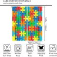 thumbnail image 2 of Abstract Kitchen Curtains, Colorful Puzzle Pieces Fractal Children Hobby Activity Leisure Toys Cartoon Image Window Drapes Set 2 Panels,55x63 Inches, 2 of 8