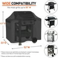 thumbnail image 2 of 52 inch Grill Cover Topboutique Durable Waterproof Gas Barbecue Cover Outdoor BBQ Cover UV-Resistant Grill Cover with Adjustable Straps Wind Resistant, Rip Resistant and Fade Resistant,Black, 2 of 8