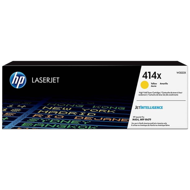 Cartucho de tóner HP 414X, Amarillo, Modelo: W2022X. HP W2022X