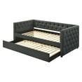 thumbnail image 3 of ACME Romona Twin Upholstered Twin Daybed with Trundle in Grey, 3 of 4