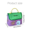 thumbnail image 4 of Cute House-Shaped Makeup Bag – Travel Cosmetic Organizer with Handle, Large Capacity, Portable & Stylish Design for Women Green roof, 4 of 6