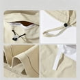 thumbnail image 7 of Sun Hats for Women Gardening Hat Wide Brim Ponytail Beach Sun Protection Breathable Cotton Summer Hat with Fold-Up Brim, Khaki, 7 of 7