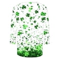 thumbnail image 4 of BLVB St Patrick's Day Crewneck Shirts for Women Shamrock Graphic Tee 3/4 Sleeve St Patrick's Day Tee Shirts Tops, 4 of 5
