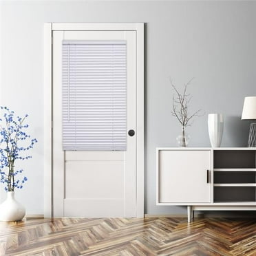 Safe Styles 1DWT250420 25 x 42 in. Magnetic Mini Blind for Metal Door - White