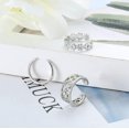 thumbnail image 4 of ORAZI3 Pcs Sterling Silver Toe Rings for Women Men Open Flower Simple Toe Ring Tail Band Ring Set Foot Jewelry Adjustable, 4 of 7
